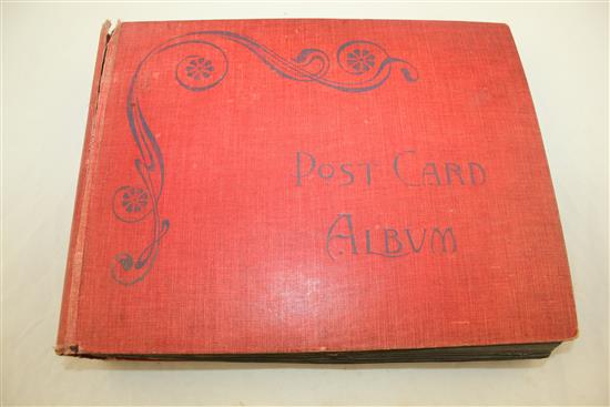 Three Edwardian postcard albums, mostly English topography,